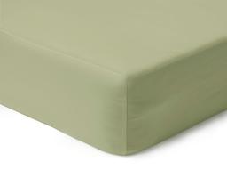 Сатиновая простынь на резинке 00-0188-PALE OLIVE