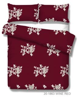 Постельное белье ЦВЕТЫ 20-1863-WINE RED