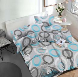 Polycotton bedding set GEOMETRY 30-0842-BLUE