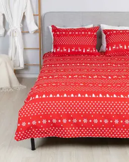 Flaneļa gultas veļa BIANCA 10-0544-RED