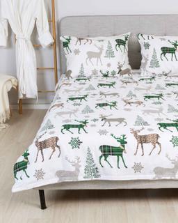 Фланелевое постельное бельё BO 40-1496-GREEN