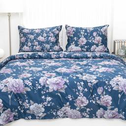 PREMIUM mako satīna gultas veļa COLBY 20-1828/20-1851-NAVY