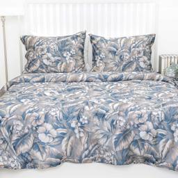 PREMIUM mako satīna gultas veļa CLEO 20-1829-BLUE