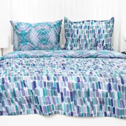 PREMIUM mako satīna gultas veļa CARY 40-1572/40-1573-AQUA