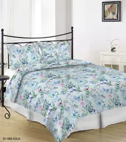 Sateen bedding set ADELIA 20-1886-AQUA
