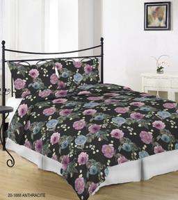 Sateen bedding set ADRIELLE 20-1888-ANTHRACITE