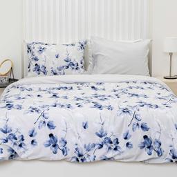 PREMIUM mako satīna gultas veļa CAYE 20-1925/00-0522-BLUE LIGHT GREY