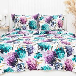 PREMIUM mako satīna gultas veļa CELINA 20-1869-TURQUOISE