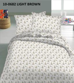 Bērnu katūna gultas veļa FOREST ANIMALS 10-0682-LIGHT BROWN