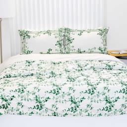 PREMIUM mako satīna gultas veļa CORRETTA 40-1651/30-0879-GREEN GLACIER GREY