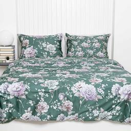 PREMIUM mako satīna gultas veļa COLBY 20-1828/20-1851-DARK GREEN