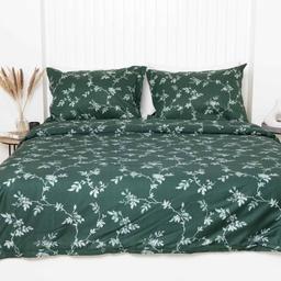 PREMIUM mako satīna gultas veļa CARYLE 20-1924-DARK GREEN