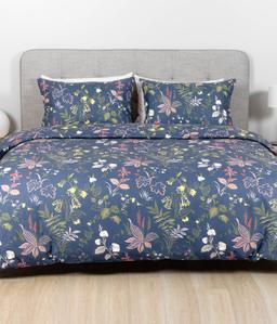 Sateen bedding set ADALINA 20-1887-NAVY