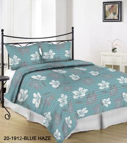 Seersucker bedding set ESTRELLA 20-1912-BLUE HAZE