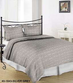 Seersucker bedding set ELANI 40-1643-SILVER GREY