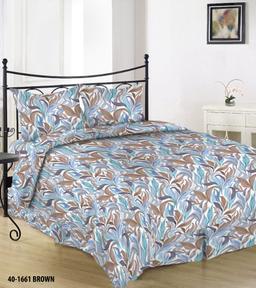 Sateen bedding set ALANNAH 40-1661-BROWN