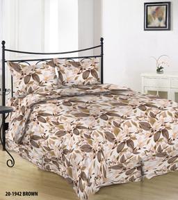 Sateen bedding set ALIZA 20-1942-BROWN