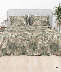 Satīna gultas veļa ABHIRATI 40-1595-GREEN