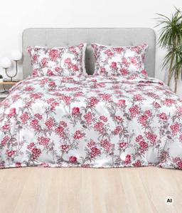 Sateen bedding set ADRIENNA 20-1889-WINE RED