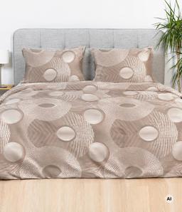 Sateen bedding set AILANI 40-1664-BROWN