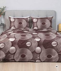 Sateen bedding set AILANI 40-1664-PLUM