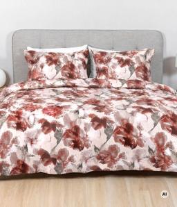 Sateen bedding set AUBRIE 20-1939-TERRACOTTA