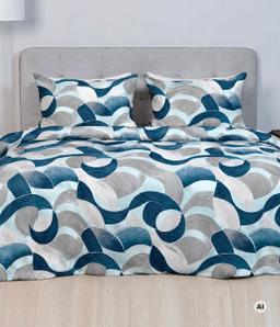Sateen bedding set ARLETTE 40-1659-BLUE