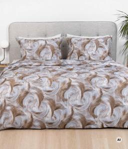 Sateen bedding set ASHTYN 40-1660-BROWN