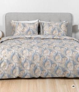 Sateen bedding set ASHTYN 40-1660-BLUE