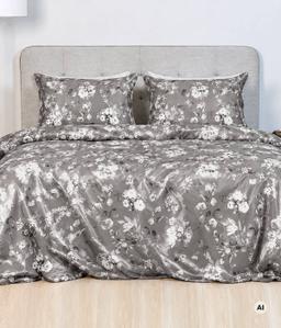 Satīna gultas veļa ALEENA 20-1938-GREY