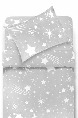 Bērnu katūna gultas veļa SPACE 10-0174-LIGHT GREY