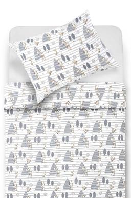 Bērnu katūna gultas veļa FOREST ANIMALS 10-0682-LIGHT GREY