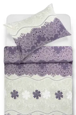 Kokvilnas gultas veļa DENIM 40-1007/40-1140-PLUM