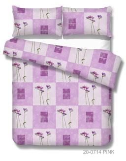Polycotton bedding set FLOWERS 20-0714-PINK