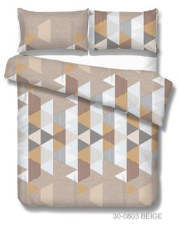 Polycotton bedding set GEOMETRY 30-0803-BEIGE