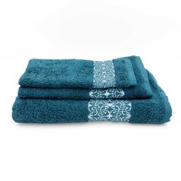 3 daļu dvieļu komplekts T0188 T0188-BLUE CORAL