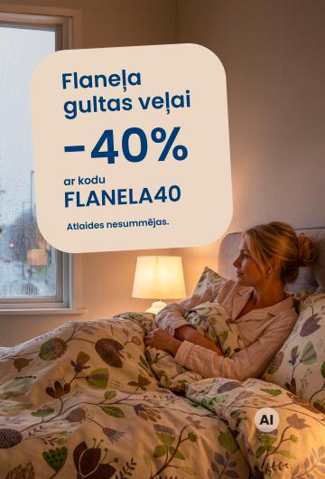 Flaneļa gultas veļai -40% ar kodu FLANELA40 /desktop