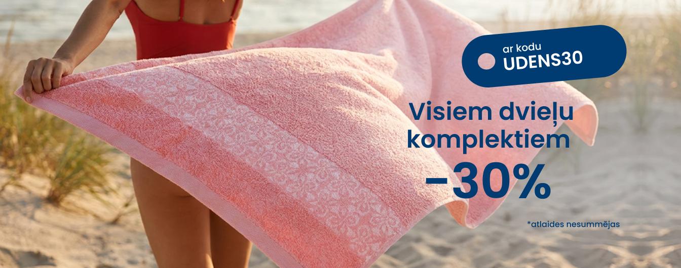 -30 % visiem dvieļu komplektiem ar kodu UDENS30/desktop