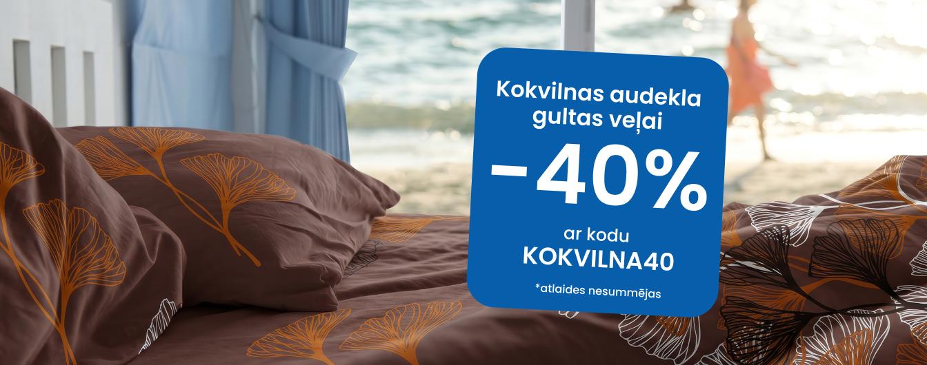 Kokvilnas audekla gultas veļai -40% ar kodu KOKVILNA40/ desktop