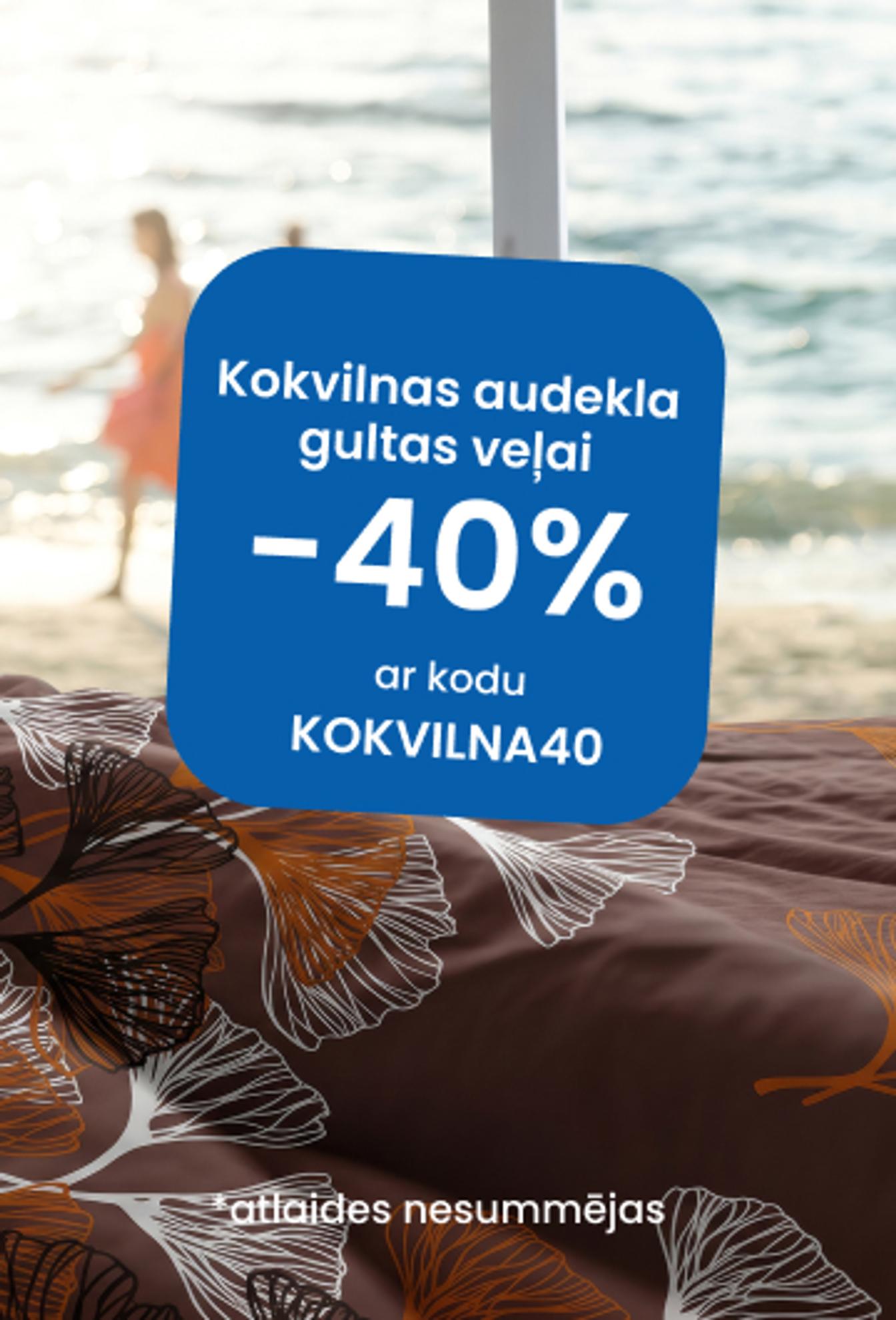 Kokvilnas audekla gultas veļai -40% ar kodu KOKVILNA40/ mobile