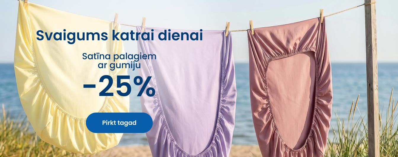 Satīna palagiem ar gumiju  -25% atlaide/desktop