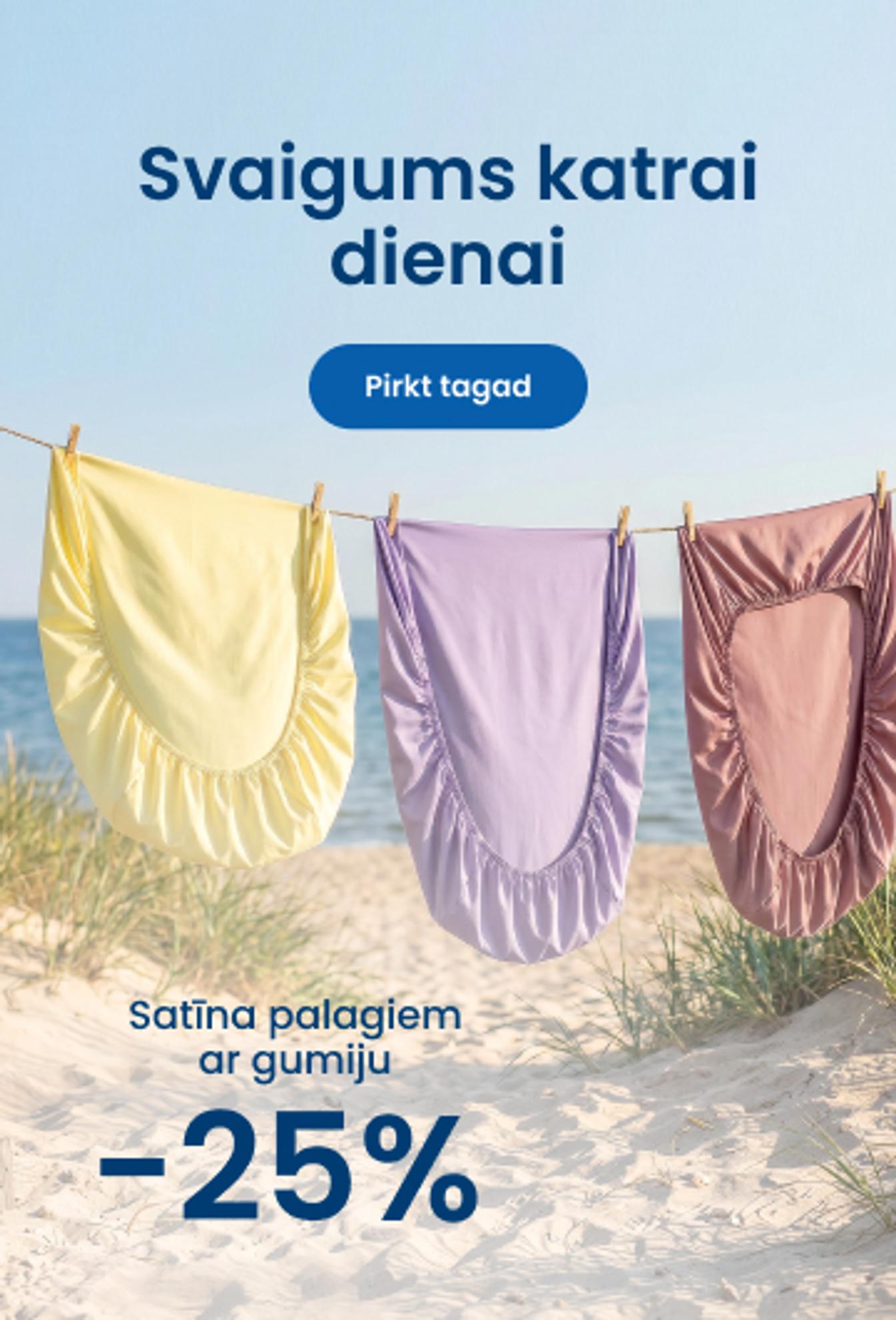 Satīna palagiem ar gumiju  -25% atlaide/mobile