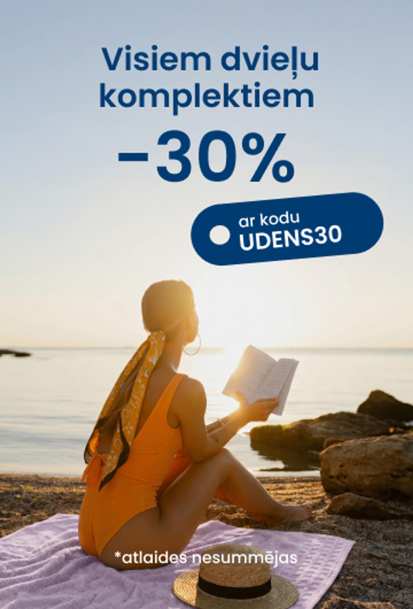 -30 % visiem dvieļu komplektiem ar kodu UDENS30/mobile