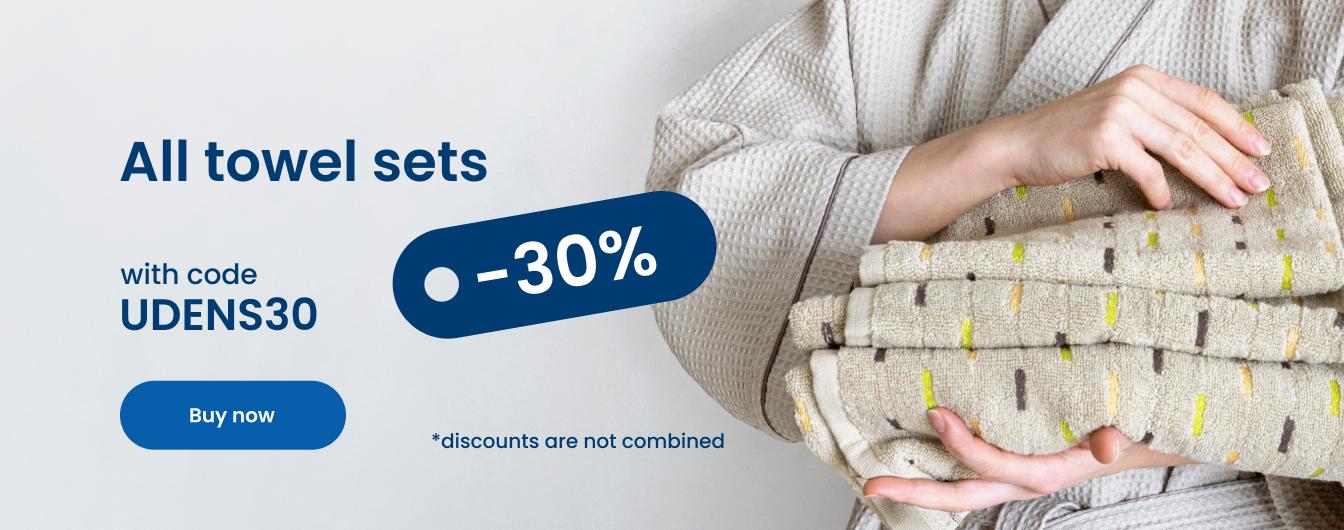 30% off all towel sets with code UNDENS30/desktop