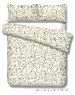 Cotton bedding set DARRYL 20-0750-LIGHT CREAM