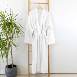 Halāts BATHROBE WAFFLE CVC-210 210 BATHROBE KIMONO-OPTIC WHITE
