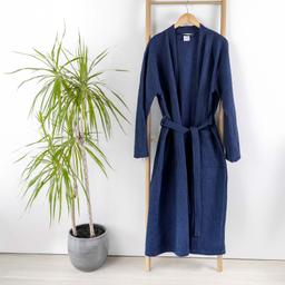 Halāts BATHROBE WAFFLE CVC-210 210 BATHROBE KIMONO-NAVY