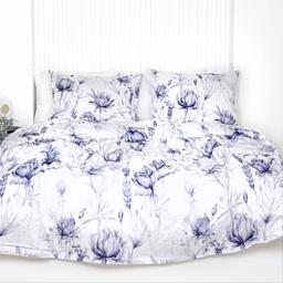 PREMIUM mako satīna gultas veļa komplekts CHRIS 20-1856-BLUE