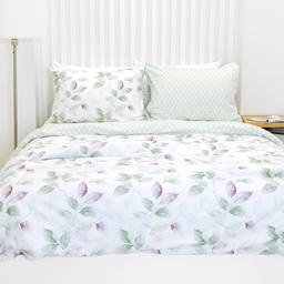 PREMIUM mako satīna gultas veļa CARO 40-1647/40-1648-SAGE